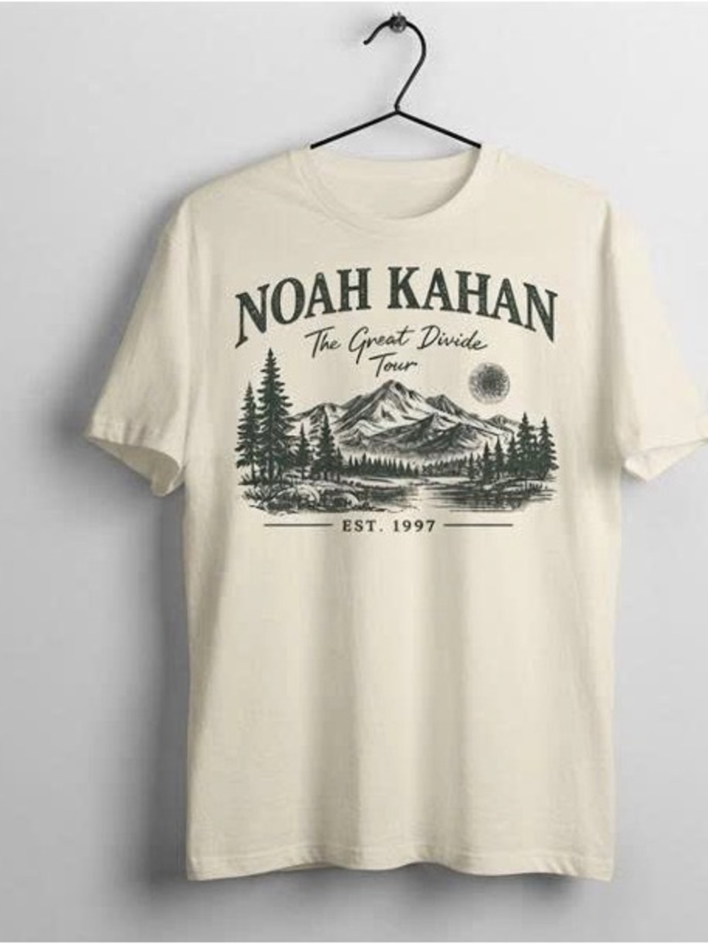 Cream Noah Kahan 'The Great Divide' Graphic Tee